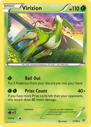 Virizion 12/98 - XY Ancient Origins Holofoil
