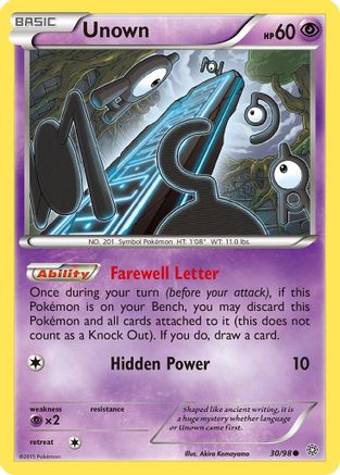 Unown 30/98 - XY Ancient Origins