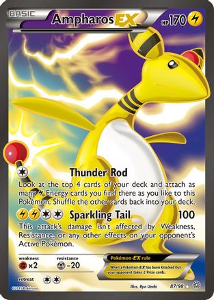 Ampharos EX (87 Full Art) 87/98 - XY Ancient Origins Holofoil
