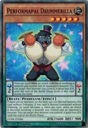 Performapal Drummerilla - CORE-EN006 - Clash of Rebellions 1st Edition
