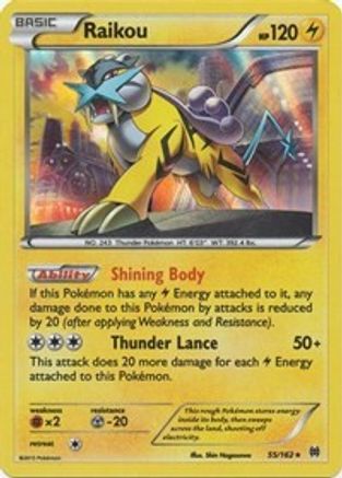Raikou 55/162 - XY BREAKthrough Holofoil