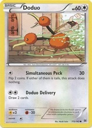 Doduo (115) 115/162 - XY BREAKthrough Reverse Holofoil