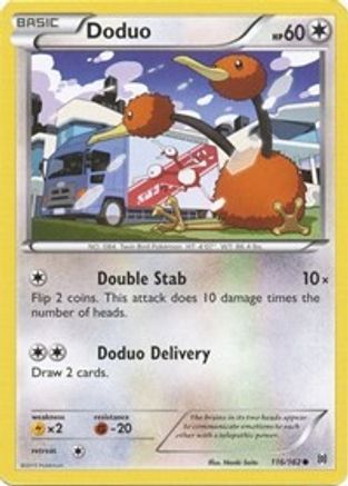 Doduo (116) 116/162 - XY BREAKthrough Reverse Holofoil