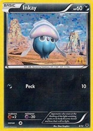 Inkay - 6/12 6/12 - McDonalds Promos 2014 Holofoil