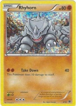 Rhyhorn - 8/12 8/12 - McDonalds Promos 2015 Holofoil