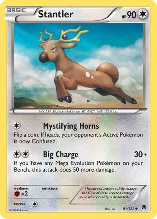 Stantler 91/122 - XY BREAKpoint Reverse Holofoil