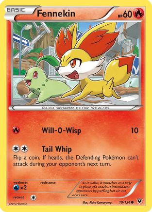 Fennekin (10) 10/124 - XY Fates Collide Reverse Holofoil