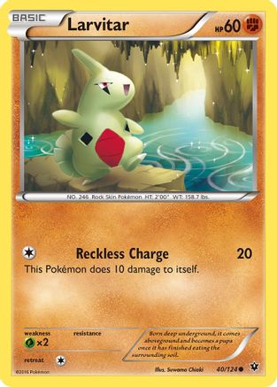 Larvitar (40) 40/124 - XY Fates Collide Reverse Holofoil