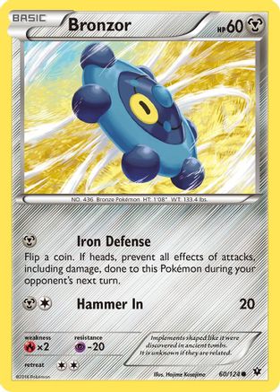 Bronzor 60/124 - XY Fates Collide Reverse Holofoil