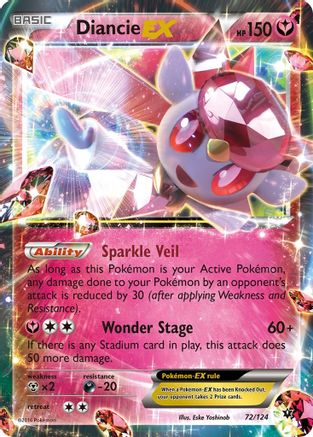 Diancie EX 72/124 - XY Fates Collide Holofoil