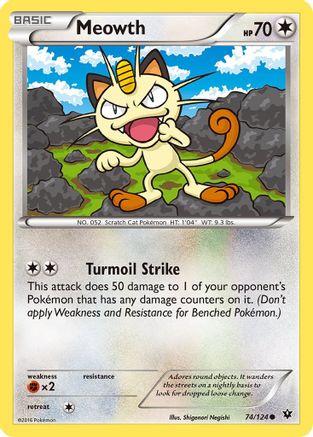 Meowth 74/124 - XY Fates Collide