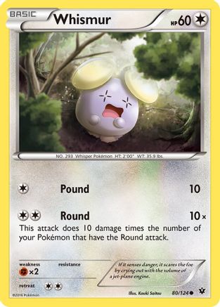 Whismur 80/124 - XY Fates Collide Reverse Holofoil