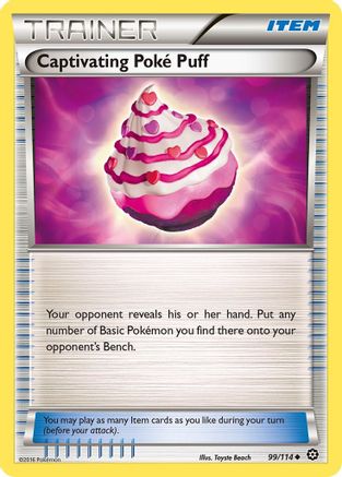 Captivating Poke Puff 99/114 - XY Steam Siege Reverse Holofoil