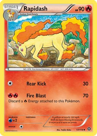 Rapidash 17/114 - Steam Siege Reverse Holofoil