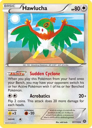 Hawlucha 97/114 - XY Steam Siege Reverse Holofoil