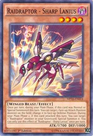 Raidraptor - Sharp Lanius (MP16-EN014) - 2016 Mega-Tins Mega Pack 1st Edition