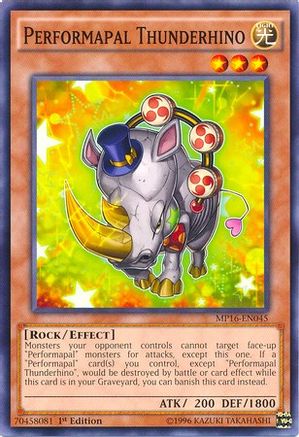 Performapal Thunderhino (MP16-EN045) - 2016 Mega-Tins Mega Pack 1st Edition