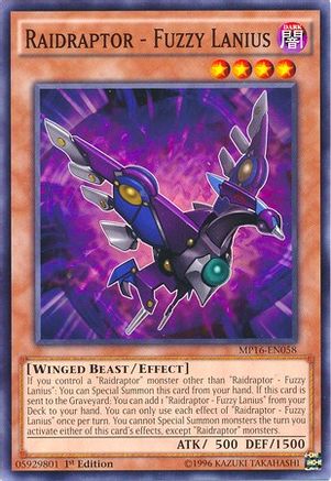 Raidraptor - Fuzzy Lanius (MP16-EN058) - 2016 Mega-Tins Mega Pack Unlimited