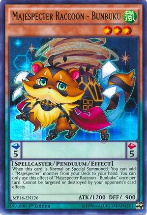 Majespecter Raccoon - Bunbuku (MP16-EN126) - 2016 Mega-Tins Mega Pack 1st Edition