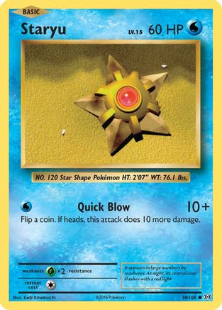 Staryu 30/108 - XY Evolutions Reverse Holofoil