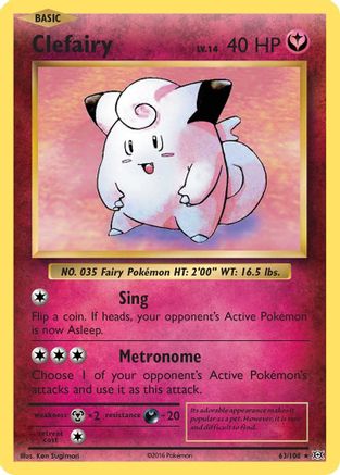 Clefairy 63/108 - XY Evolutions Holofoil
