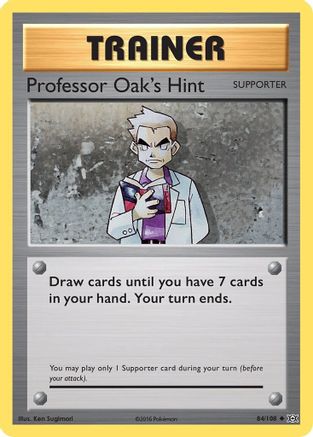 Professor Oak's Hint 84/108 - XY Evolutions Reverse Holofoil