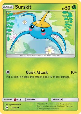 Surskit 7/149 - SM Base Set Reverse Holofoil
