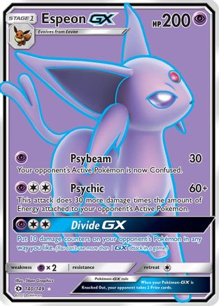 Espeon GX (Full Art) 140/149 - Sun & Moon Holofoil