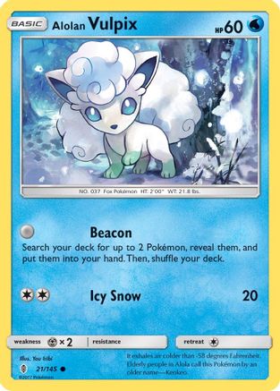 Alolan Vulpix 21/145 - SM Guardians Rising