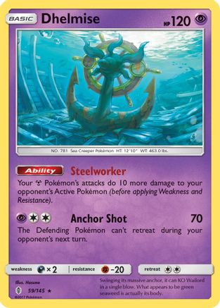 Dhelmise 59/145 - SM Guardians Rising Reverse Holofoil