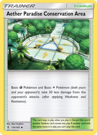 Aether Paradise Conservation Area 116/145 - SM Guardians Rising Reverse Holofoil