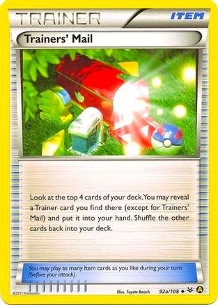 Trainers' Mail - 92a/108 (Non-Holo) 92a/108 - Alternate Art Promos