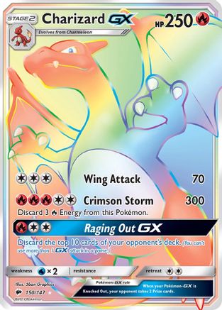 Charizard GX (Secret) 150/147 - SM Burning Shadows Holofoil