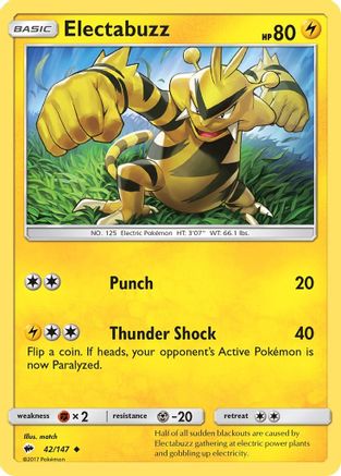 Electabuzz 42/147 - SM Burning Shadows