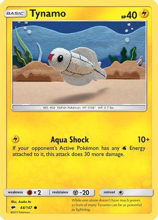 Tynamo 44/147 - SM Burning Shadows Reverse Holofoil