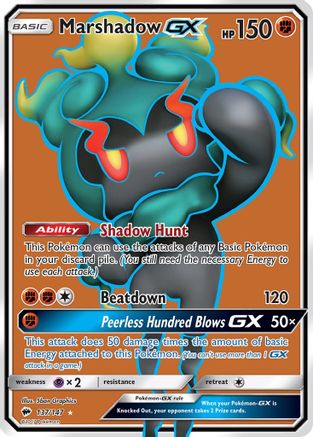 Marshadow GX (Full Art) 137/147 - SM Burning Shadows Holofoil