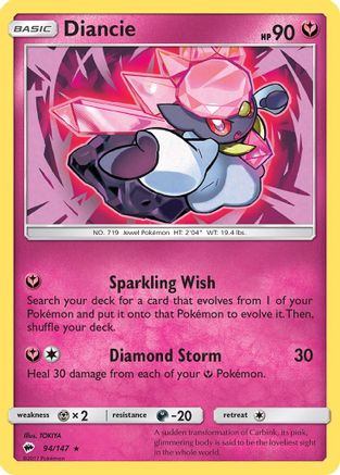 Diancie 94/147 - SM Burning Shadows Reverse Holofoil