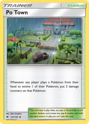 Po Town 121/147 - SM Burning Shadows Reverse Holofoil