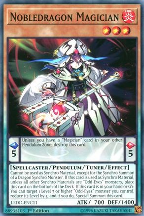 Nobledragon Magician (LEDD-ENC11) - Legendary Dragon Decks 1st Edition