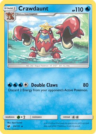 Crawdaunt 25/111 - Crimson Invasion Reverse Holofoil
