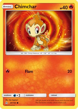 Chimchar (20) 20/156 - SM Ultra Prism Reverse Holofoil