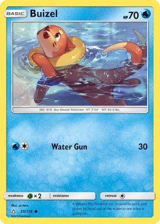 Buizel 35/156 - SM Ultra Prism Reverse Holofoil