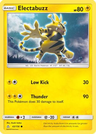 Electabuzz 43/156 - SM Ultra Prism Reverse Holofoil
