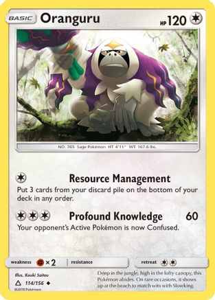 Oranguru 114/156 - SM Ultra Prism Reverse Holofoil