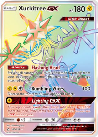 Xurkitree GX (Secret Rare) 160/156 - SM Ultra Prism Holofoil