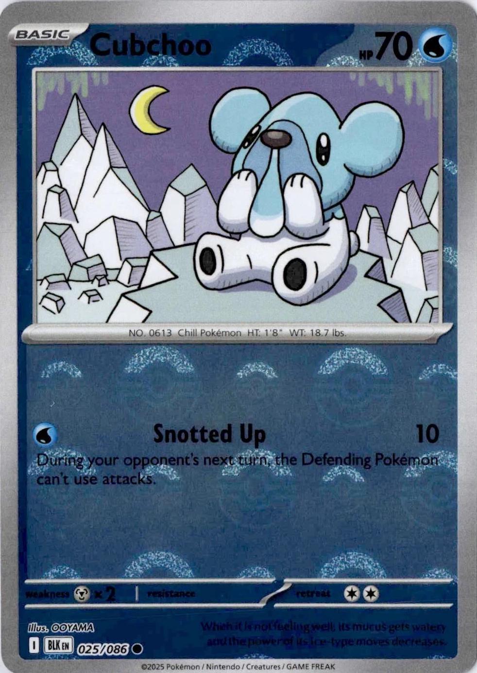 Cubchoo (Poke Ball Pattern) 25 - SV Black Bolt Holofoil