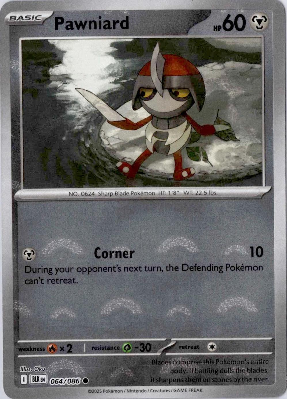 Pawniard (Poke Ball Pattern) 64 - SV Black Bolt Holofoil