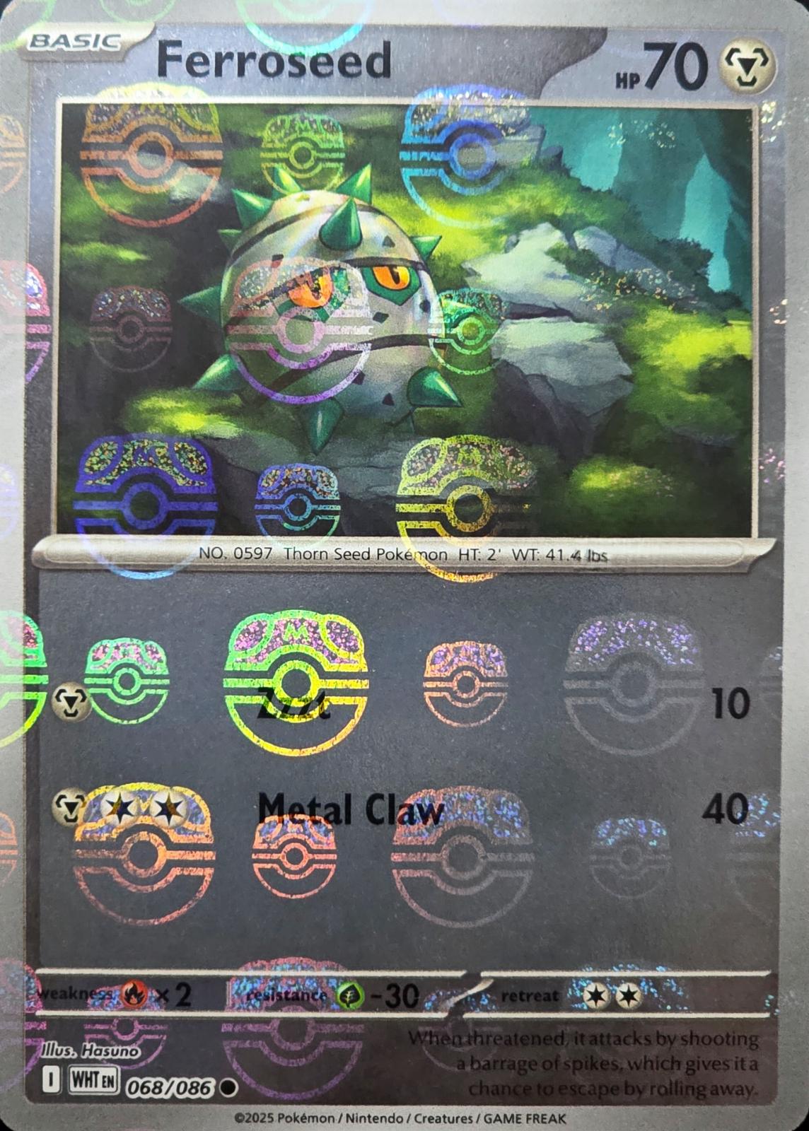 Ferroseed (Master Ball Pattern) 68 - SV White Flare Holofoil
