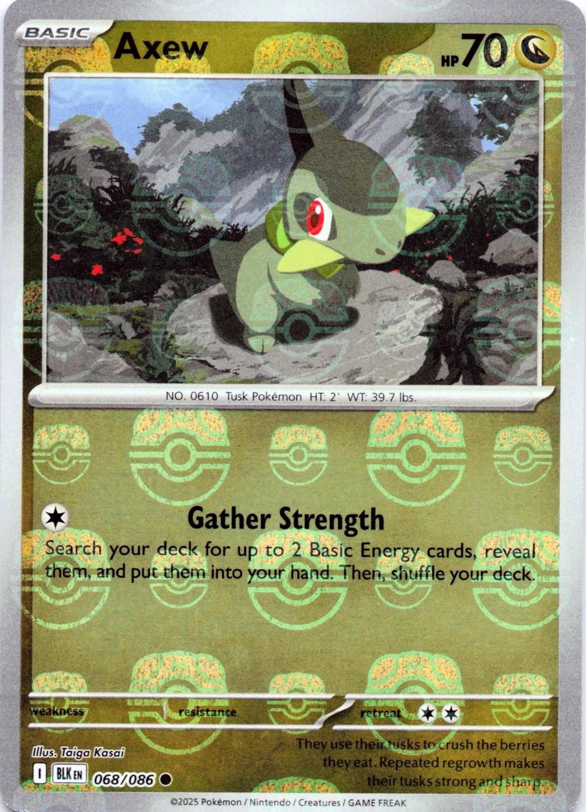 Axew (Master Ball Pattern) 68 - SV Black Bolt Holofoil