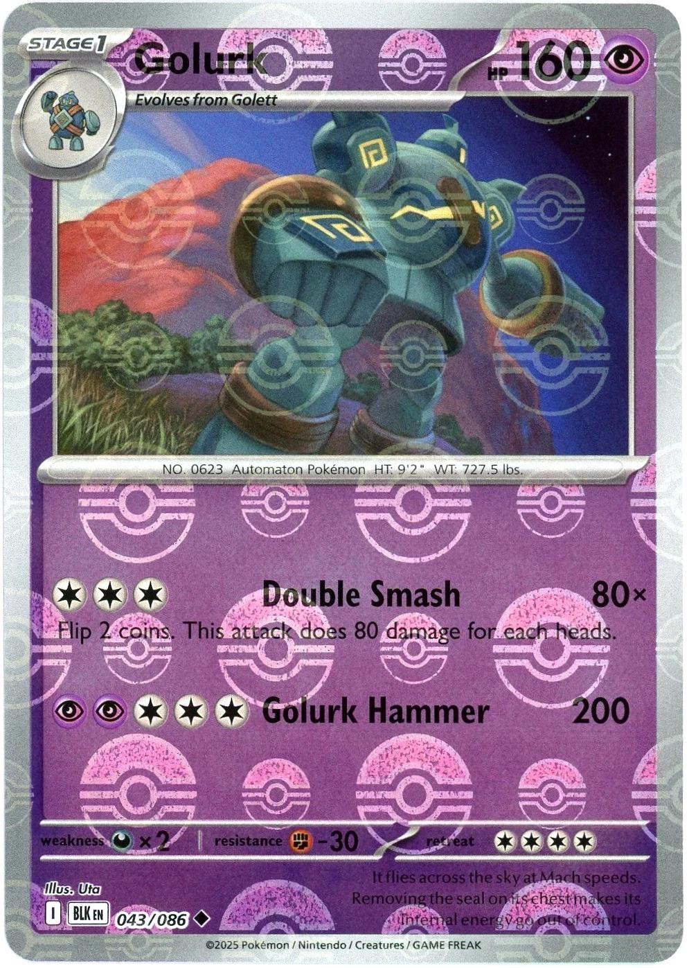 Golurk (Poke Ball Pattern) 43 - SV Black Bolt Holofoil